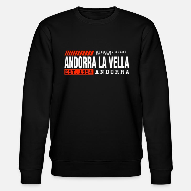Awesome Andorra Gift Idea - Stanley/Stella CHANGER Unisex Organic Sweatshirt - black