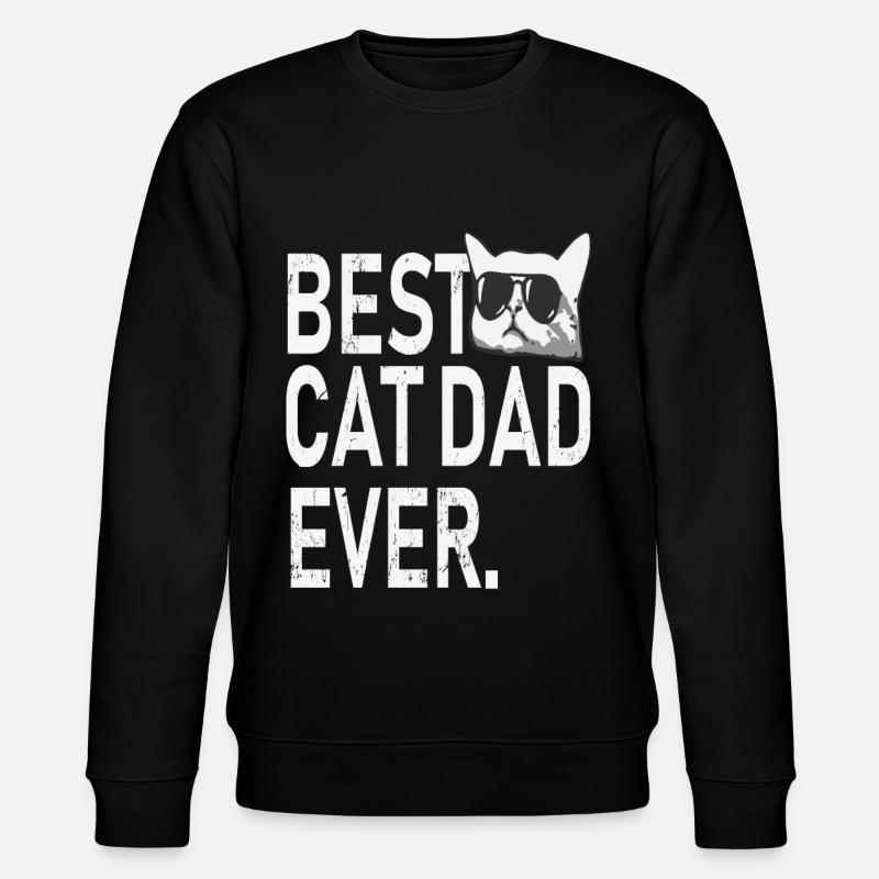 Best cat dad Ever - Stanley/Stella Unisex Bio-Sweatshirt CHANGER  - Schwarz