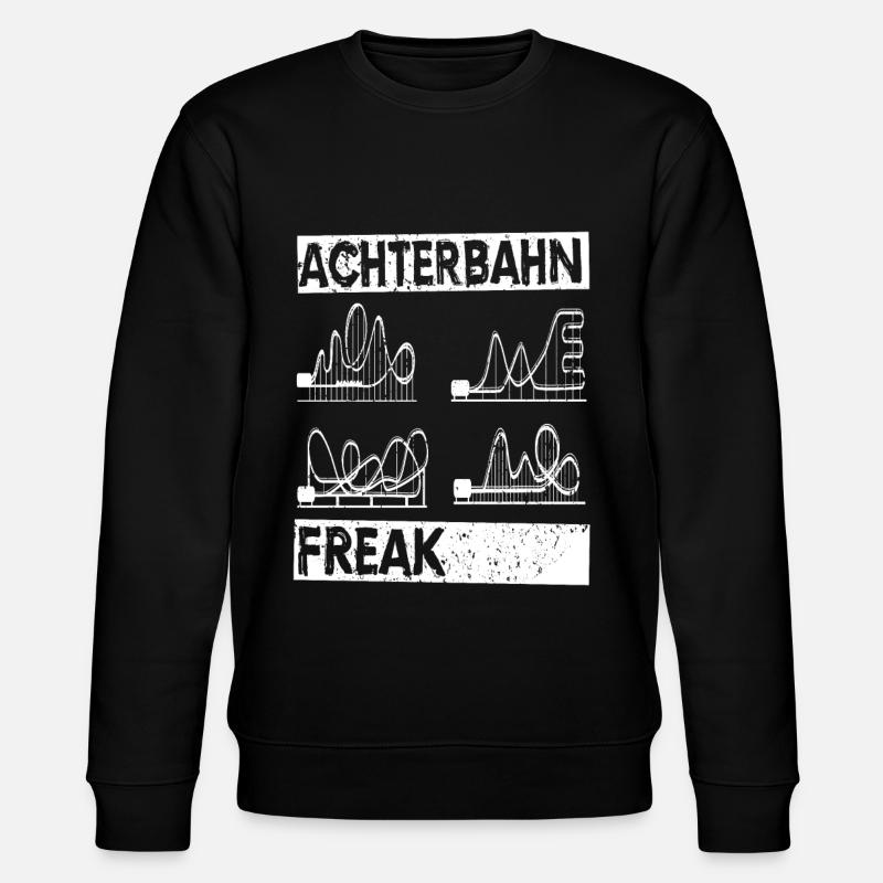 Achterbahn Rollercoaster Freizeitpark Geschenkidee - Stanley/Stella Unisex Bio-Sweatshirt CHANGER  - Schwarz