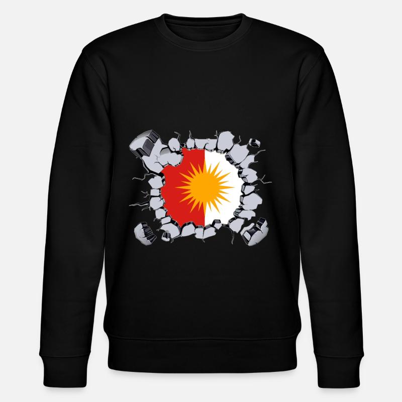 Ezidxan flag inside. - Stanley/Stella CHANGER Unisex Organic Sweatshirt - black