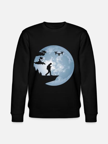Drone fliegen Dronen Pilot - Stanley/Stella Unisex Bio-Sweatshirt CHANGER  - Schwarz