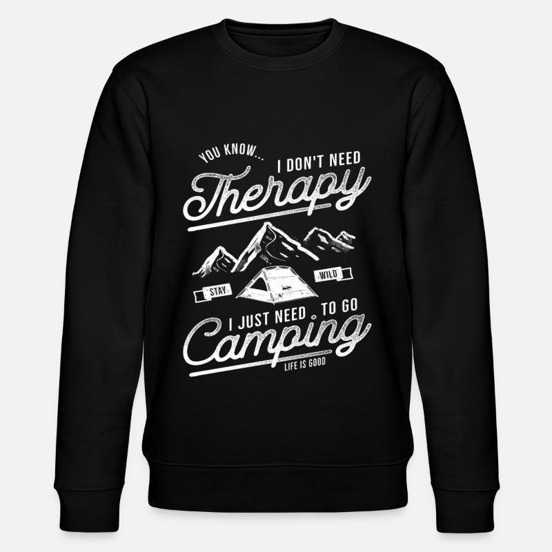 camping therapy - Stanley/Stella CHANGER Unisex Organic Sweatshirt - black