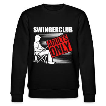Swingers club angler fisherman fishing shirt - Stanley/Stella CHANGER Unisex Organic Sweatshirt - black - Front - Nik (191cm) & Marisol (170cm)