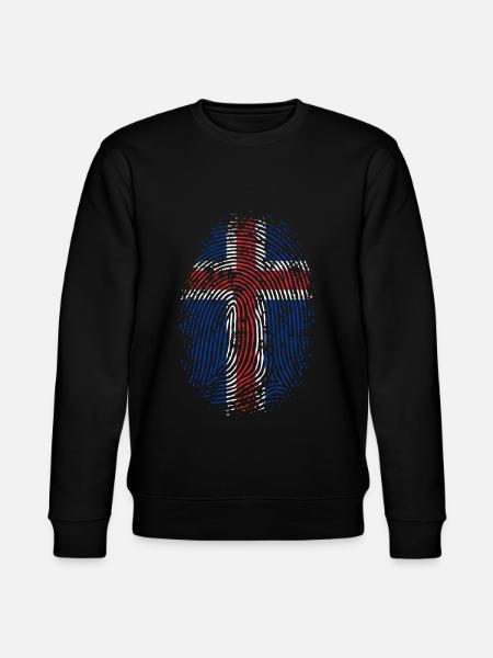 TEAM ICELAND - Stanley/Stella CHANGER Unisex Organic Sweatshirt - black