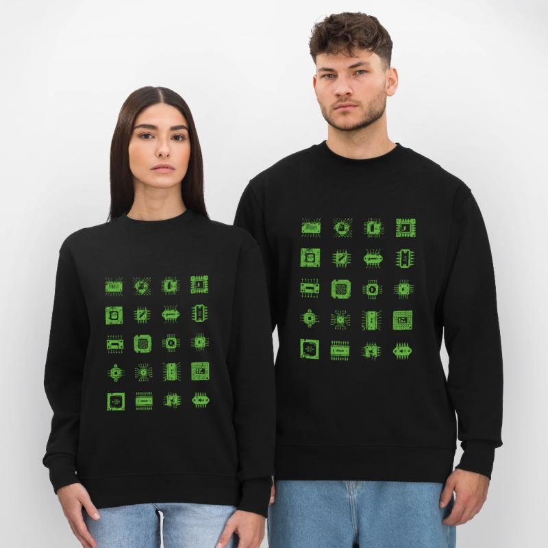 Microchips Microchip CPU Computer Scientist Hardware Stanley/Stella CHANGER Unisex Organic Sweatshirt