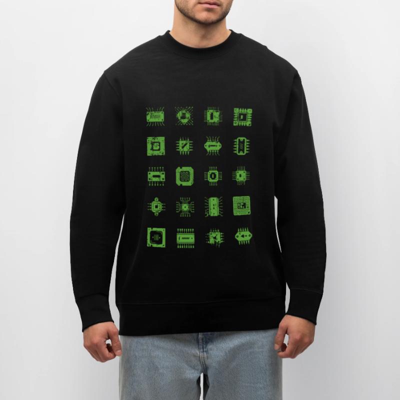 Microchips Mikrochip CPU Informatiker Hardware Stanley/Stella Unisex Bio-Sweatshirt CHANGER 