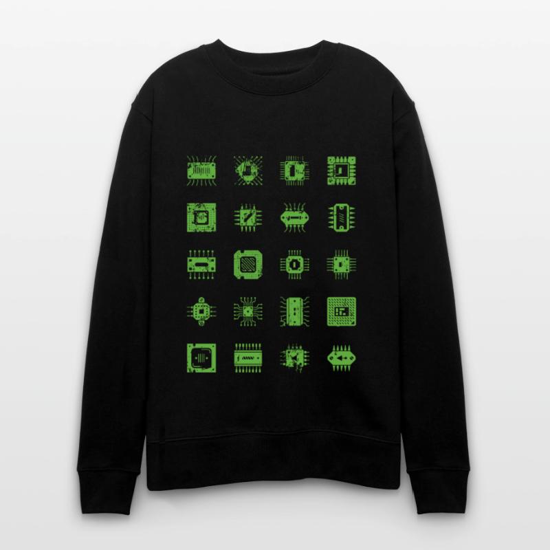 Microchips Mikrochip CPU Informatiker Hardware Stanley/Stella Unisex Bio-Sweatshirt CHANGER 