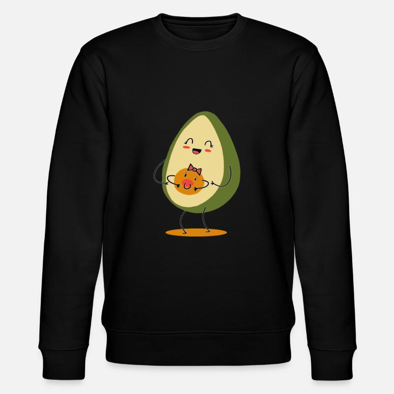 Cadeau grossesse enceinte bébé avocat - Sweat bio CHANGER Stanley/Stella Unisexe - noir