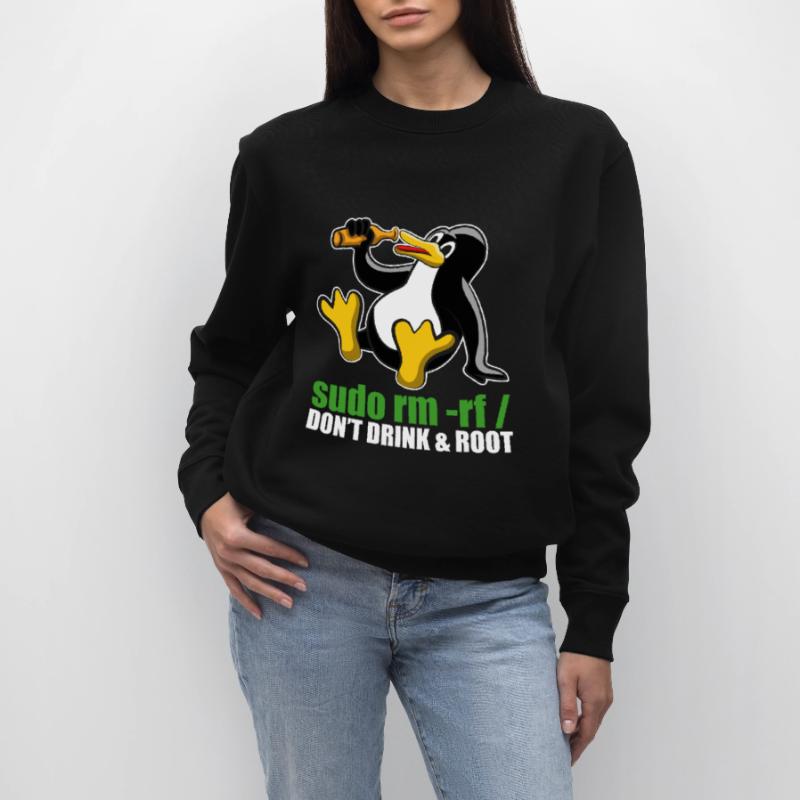 Sudo Rm Root Linux Tux Unix Insider programmer Stanley/Stella CHANGER Unisex Organic Sweatshirt