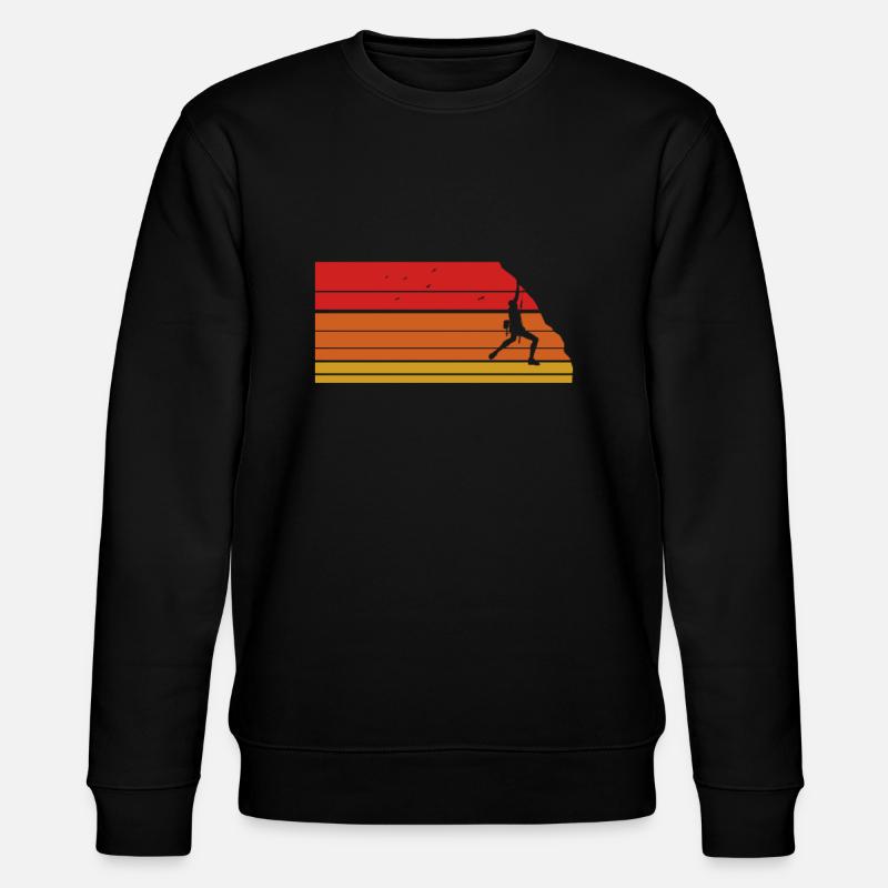 Rock climber climbing logo - Stanley/Stella CHANGER Unisex Organic Sweatshirt - black