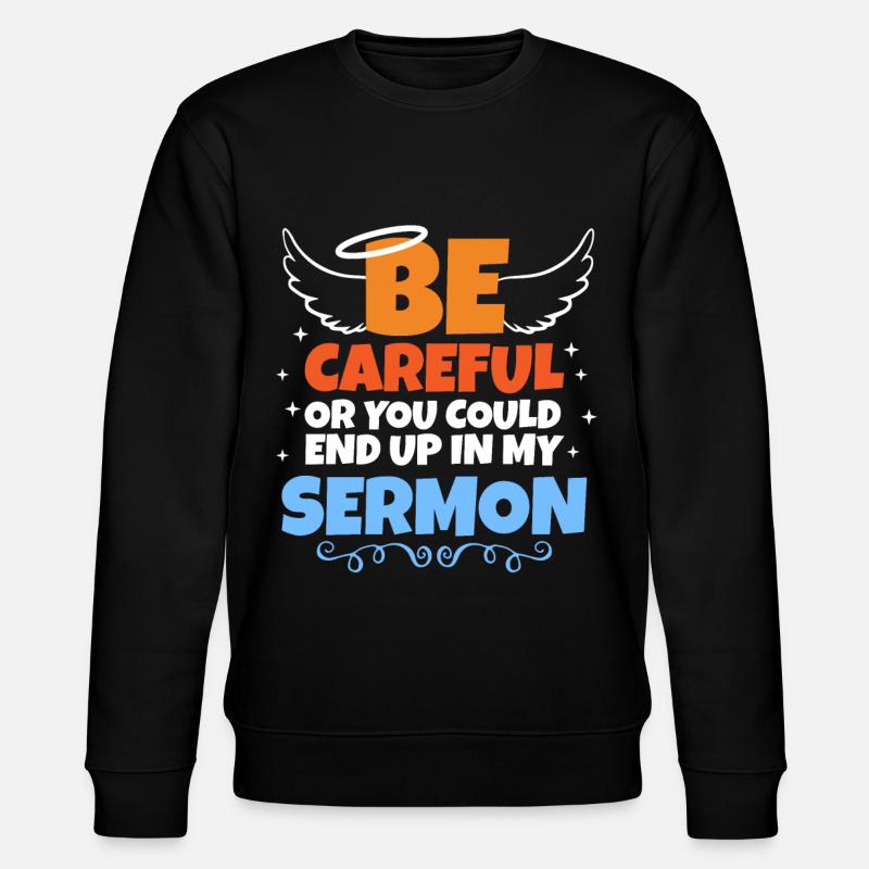 Predigtminister Pastor Prediger Geschenk - Stanley/Stella Unisex Bio-Sweatshirt CHANGER  - Schwarz