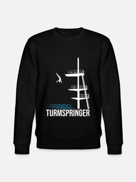 Turmspringer Sprungturm Tricks Turmspringen - Stanley/Stella Unisex Bio-Sweatshirt CHANGER  - Schwarz
