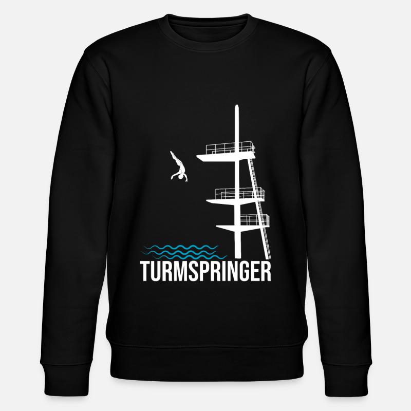 Turmspringer Sprungturm Tricks Turmspringen - Stanley/Stella Unisex Bio-Sweatshirt CHANGER - Schwarz