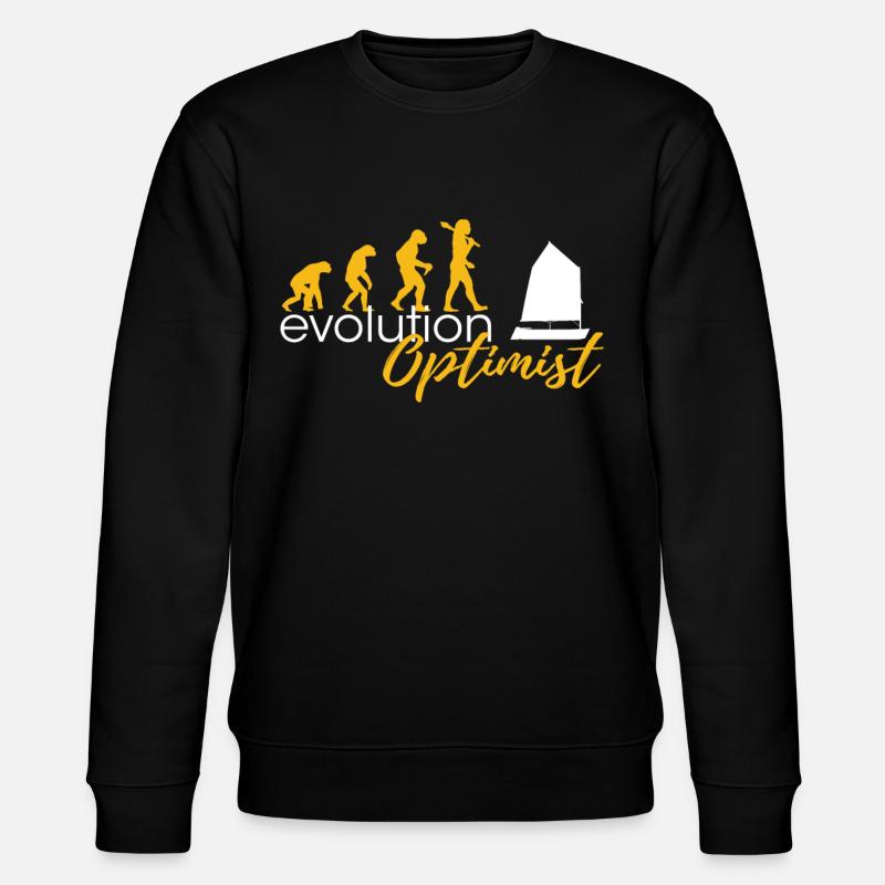 Evolution Of Optimists - Stanley/Stella Unisex Bio-Sweatshirt CHANGER  - Schwarz