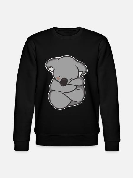 sleeping koala cute australian koala bear - Stanley/Stella CHANGER Unisex Organic Sweatshirt - black