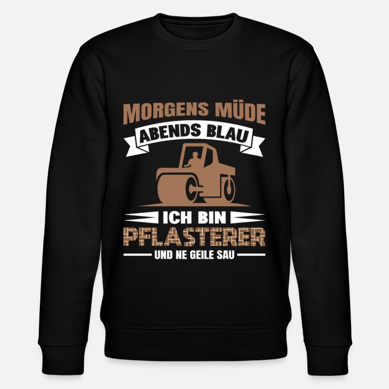 Pflasterer Steinleger Pflästerer Bau Pflastern - Stanley/Stella Unisex Bio-Sweatshirt CHANGER  - Schwarz
