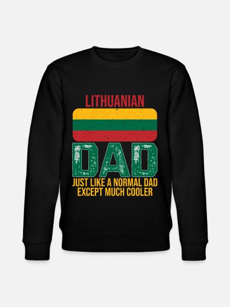 Litauiska far Litauens flagga för fars dag - Ekologisk sweatshirt CHANGER unisex från Stanley/Stella - svart