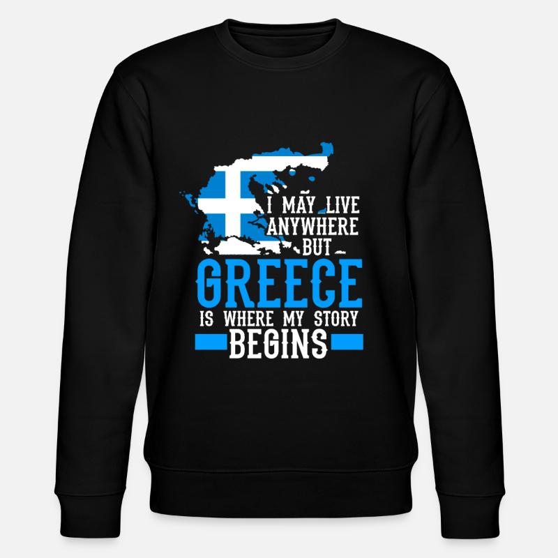 Greece vacation - Stanley/Stella CHANGER Unisex Organic Sweatshirt - black