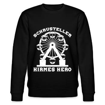Schausteller Achterbahn Freizeitpark Rollercoaster - Stanley/Stella Unisex Bio-Sweatshirt CHANGER  - Schwarz - Vorne - Nik (191cm) & Marisol (170cm)