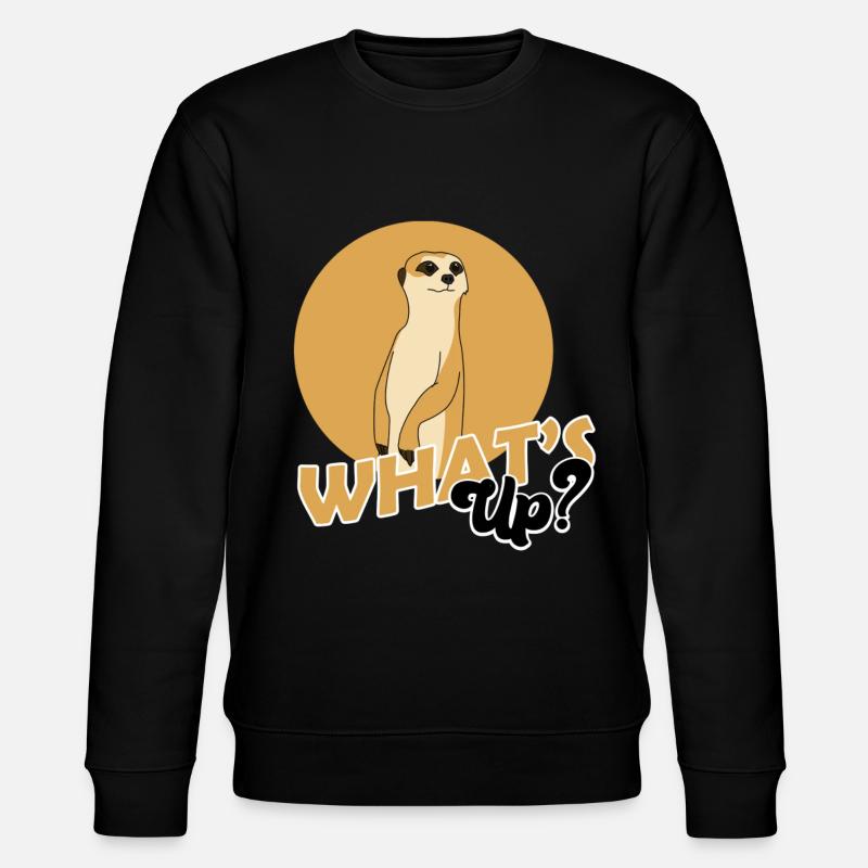 Erdmännchen, Erdmännchen süss, Erdmännchen Wache - Stanley/Stella Unisex Bio-Sweatshirt CHANGER - Schwarz
