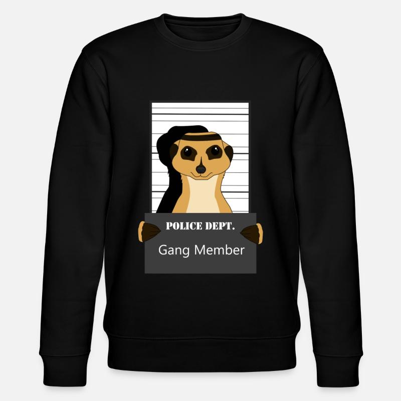 Erdmännchen, Erdmännchen Mungo, Erdmännchen relax - Stanley/Stella Unisex Bio-Sweatshirt CHANGER  - Schwarz
