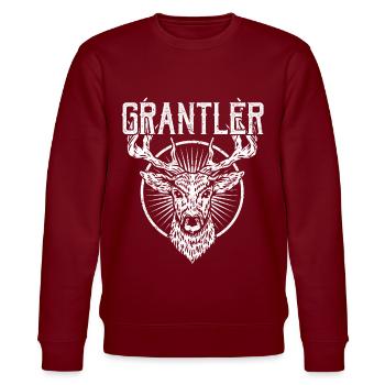 Grantler Bayern Hirsch - Costumes traditionnels - Sweat bio CHANGER Stanley/Stella Unisexe - bordeaux - Devant - Nik (191cm) & Marisol (170cm)