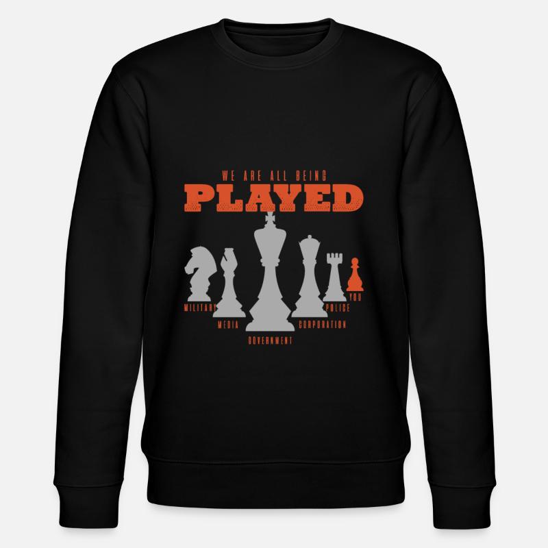 Chess, chess pawns, chess king - Stanley/Stella CHANGER Unisex Organic Sweatshirt - black