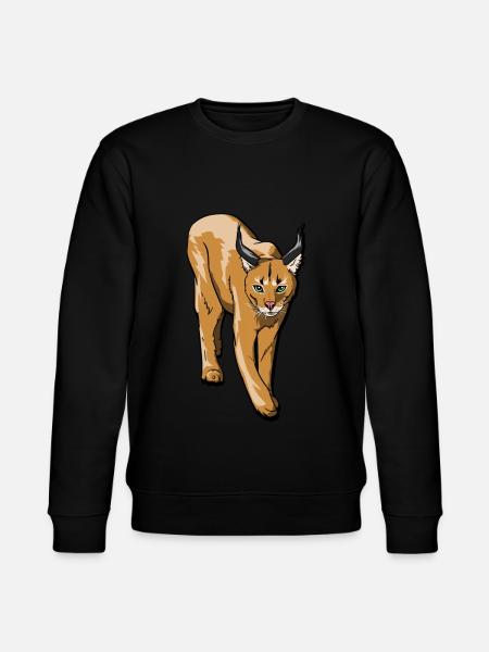 Cadeau caracal et lynx de chat sauvage de taille moyenne - Sweat bio CHANGER Stanley/Stella Unisexe - noir