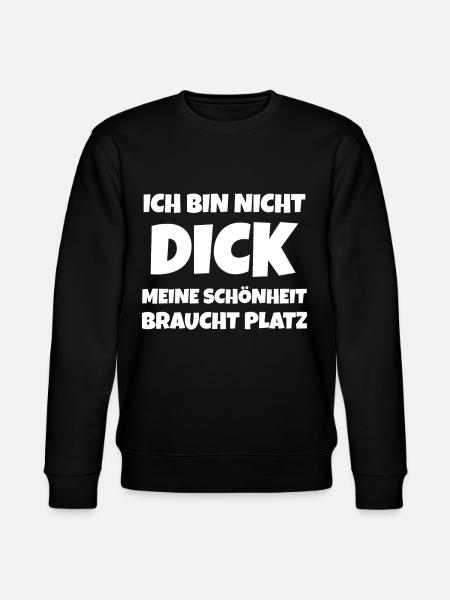 Ich bin nicht Dick - Stanley/Stella Unisex Bio-Sweatshirt CHANGER - Schwarz