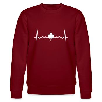 Le rythme cardiaque du Canada - Sweat bio CHANGER Stanley/Stella Unisexe - bordeaux - Devant - Nik (191cm) & Marisol (170cm)