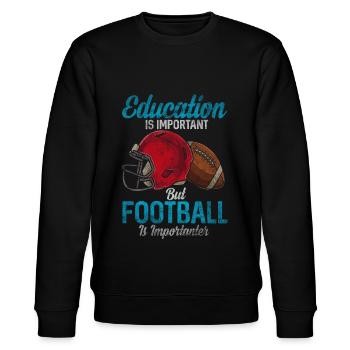 American football - Stanley/Stella Unisex Bio-Sweatshirt CHANGER  - Schwarz - Vorne - Nik (191cm) & Marisol (170cm)