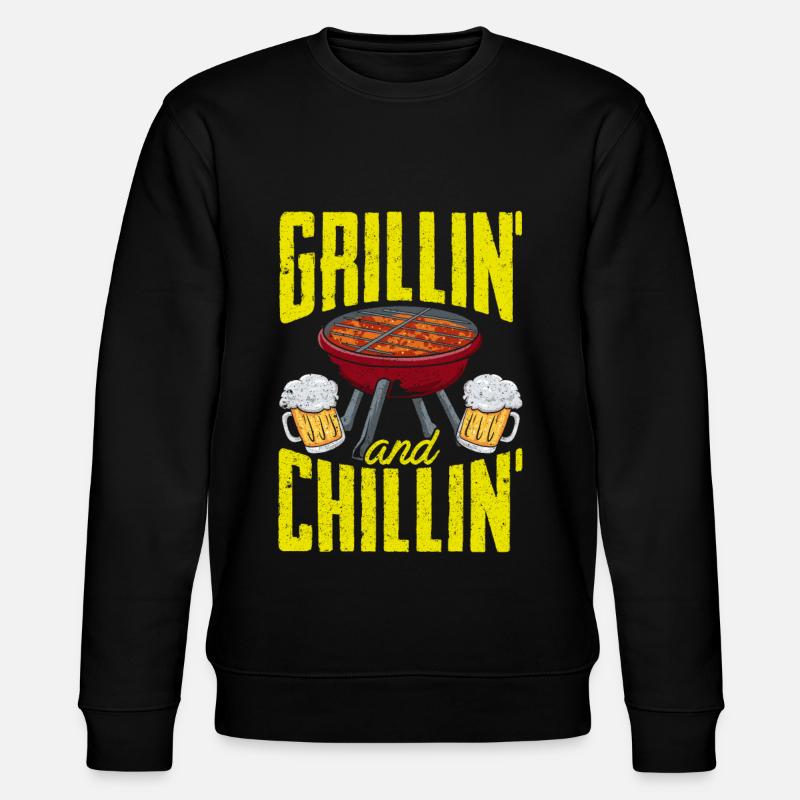 Grillen BBQ - Stanley/Stella Unisex Bio-Sweatshirt CHANGER  - Schwarz
