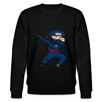 Ninja - Stanley/Stella Unisex Bio-Sweatshirt CHANGER  - Schwarz - Vorne - Nik (191cm) & Marisol (170cm)