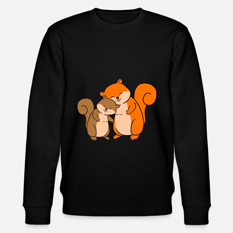 Eichhörnchen - Stanley/Stella Unisex Bio-Sweatshirt CHANGER  - Schwarz