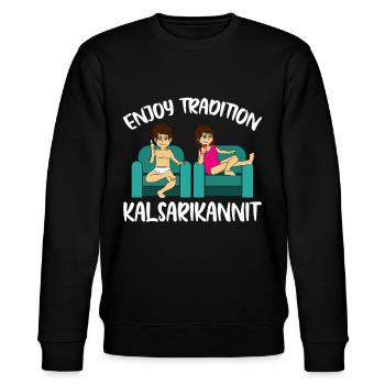 Kalsarikännit - Sweat bio CHANGER Stanley/Stella Unisexe - noir - Devant - Nik (191cm) & Marisol (170cm)
