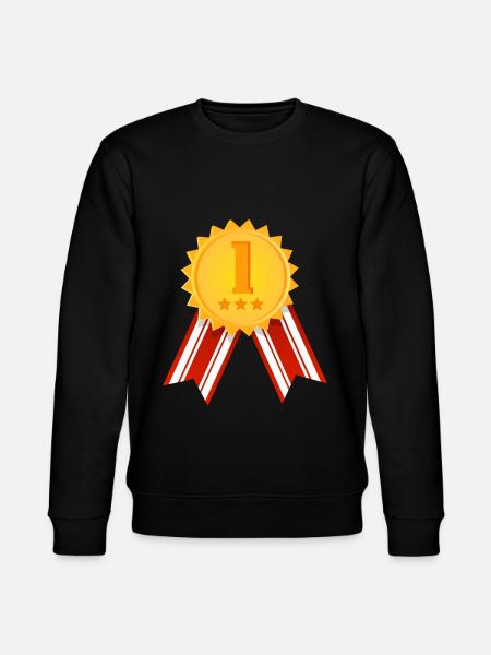 1e plaats - winnaar - winnaar medaille maat verstelbaar - Stanley/Stella Uniseks bio-sweatshirt CHANGER  - zwart