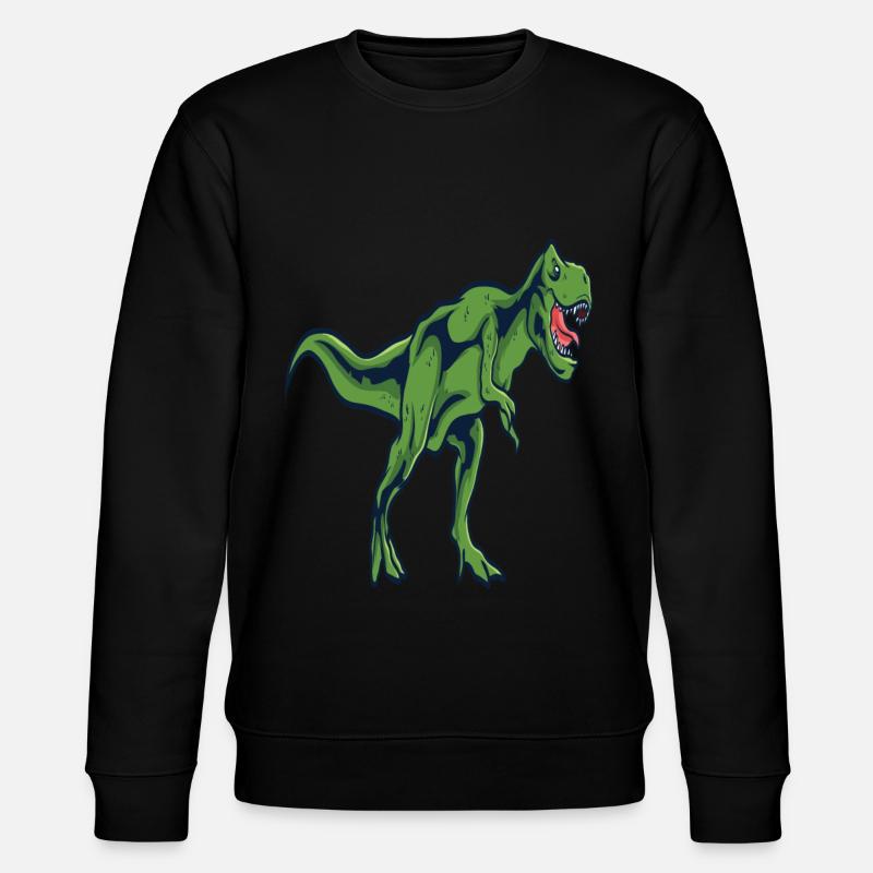 Dinosaurier - Stanley/Stella Unisex Bio-Sweatshirt CHANGER  - Schwarz
