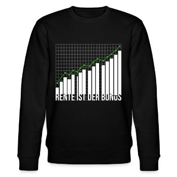 Aktien Investieren Kapitalist - Stanley/Stella Unisex Bio-Sweatshirt CHANGER  - Schwarz - Vorne - Nik (191cm) & Marisol (170cm)