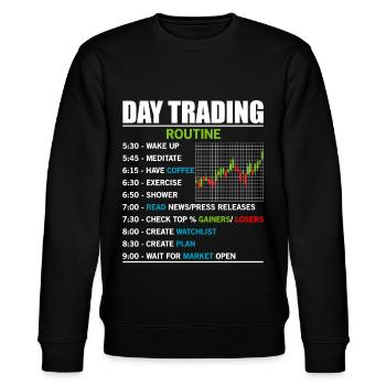 Bourse de jour - Sweat bio CHANGER Stanley/Stella Unisexe - noir - Devant - Nik (191cm) & Marisol (170cm)