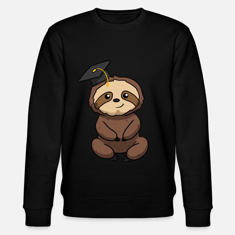 Graduation sloth - Stanley/Stella CHANGER Unisex Organic Sweatshirt - black