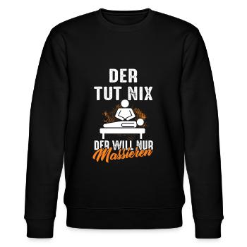 Physiotherapeut Massieren Masseur Physio Physiothe - Stanley/Stella Unisex Bio-Sweatshirt CHANGER  - Schwarz - Vorne - Nik (191cm) & Marisol (170cm)