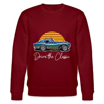 vintage car design, 80's nostalgia - Stanley/Stella CHANGER Unisex Organic Sweatshirt - burgundy - Front - Nik (191cm) & Marisol (170cm)