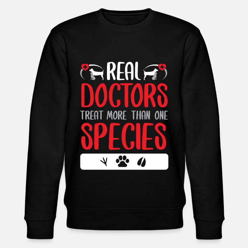 tierarzt, hund, tier, geschenkidee, tierärztin - Stanley/Stella Unisex Bio-Sweatshirt CHANGER  - Schwarz