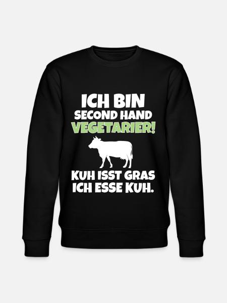 Second Hand Vegetarier - Stanley/Stella Unisex Bio-Sweatshirt CHANGER - Schwarz