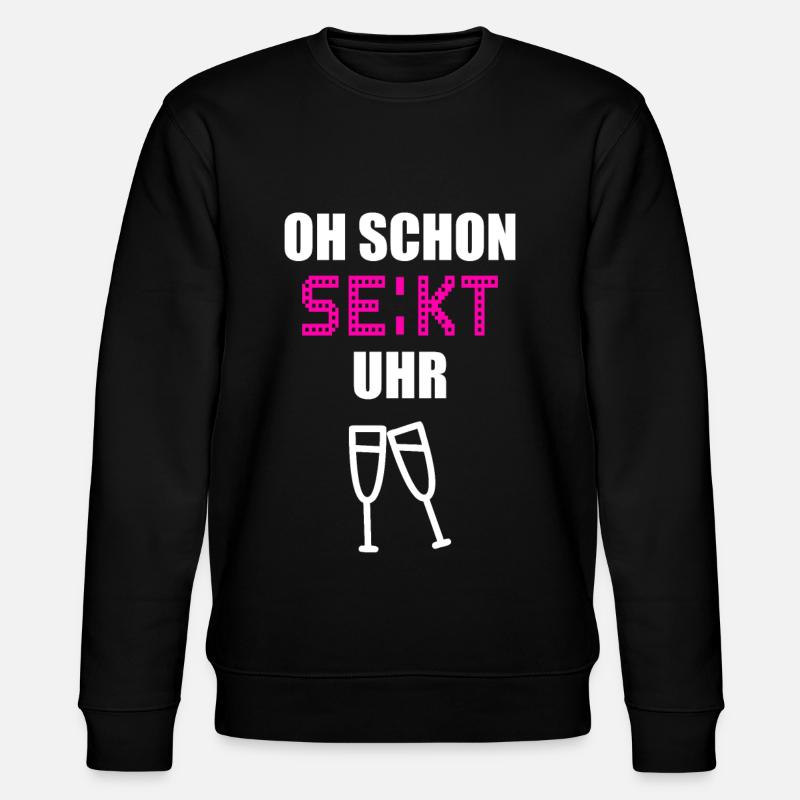 Oh already, o'clock - Stanley/Stella CHANGER Unisex Organic Sweatshirt - black
