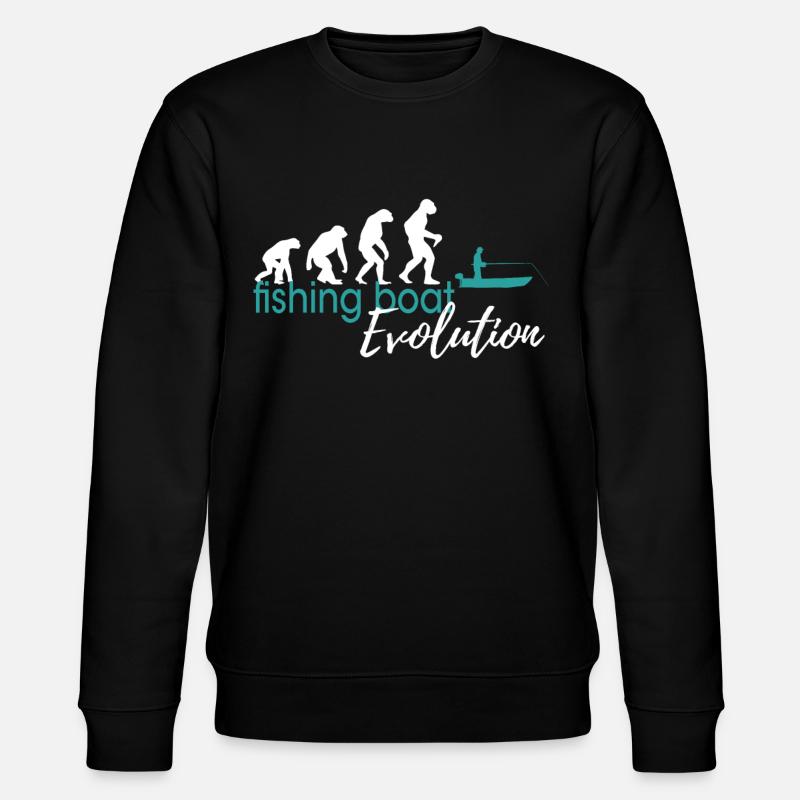 Fishing Boat Evolution - Stanley/Stella Unisex Bio-Sweatshirt CHANGER  - Schwarz