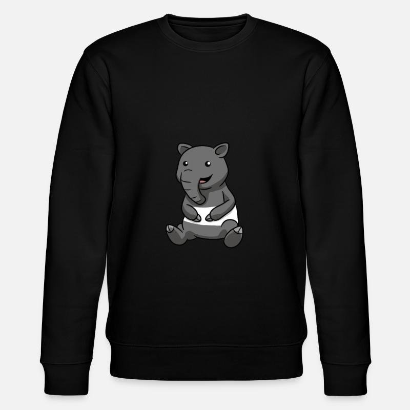 Tapir - Stanley/Stella Unisex Bio-Sweatshirt CHANGER  - Schwarz