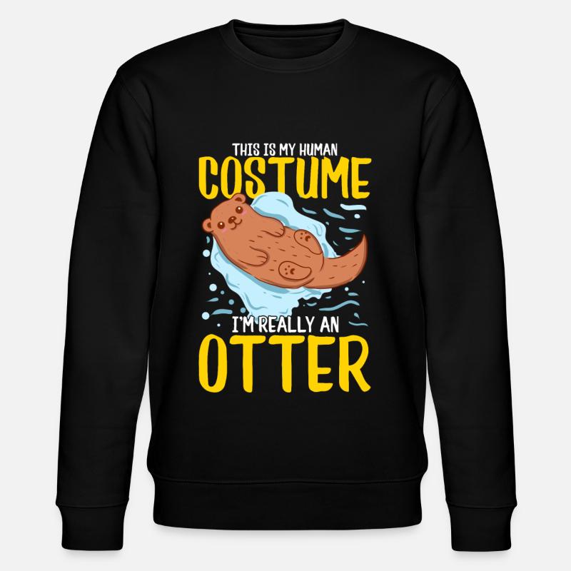 Otter Tier - Stanley/Stella Unisex Bio-Sweatshirt CHANGER  - Schwarz