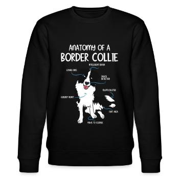 Chien de race border collie anatomie - Sweat bio CHANGER Stanley/Stella Unisexe - noir - Devant - Nik (191cm) & Marisol (170cm)