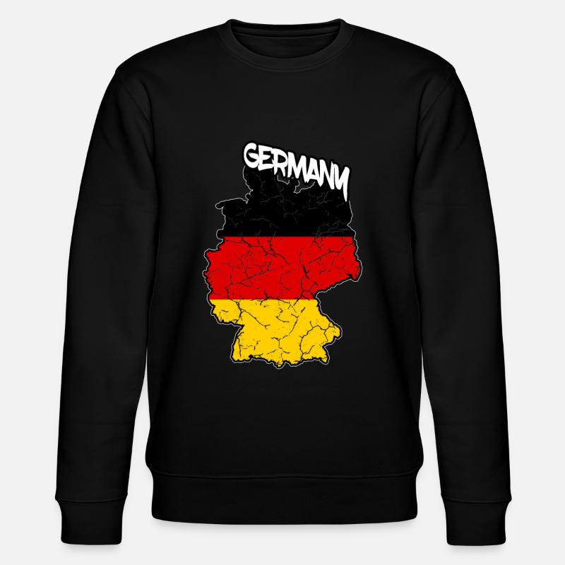 Germany German Flag Map Germany - Stanley/Stella CHANGER Unisex Organic Sweatshirt - black